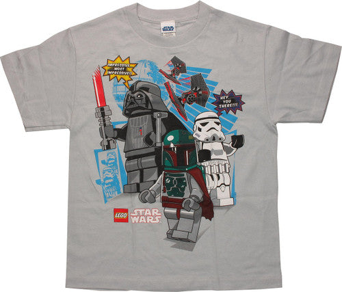 Star Wars Lego Villains Gray Youth T-Shirt