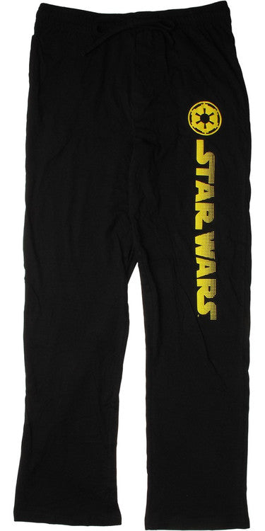 Star Wars Yellow Imperial Logo Name Pajamas Pants