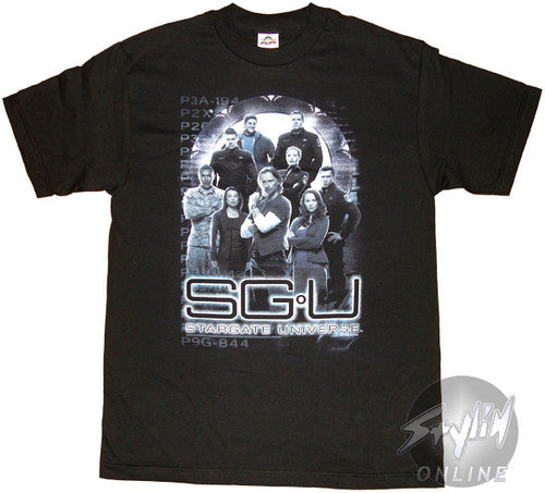Stargate SGU Cast Black White T-Shirt