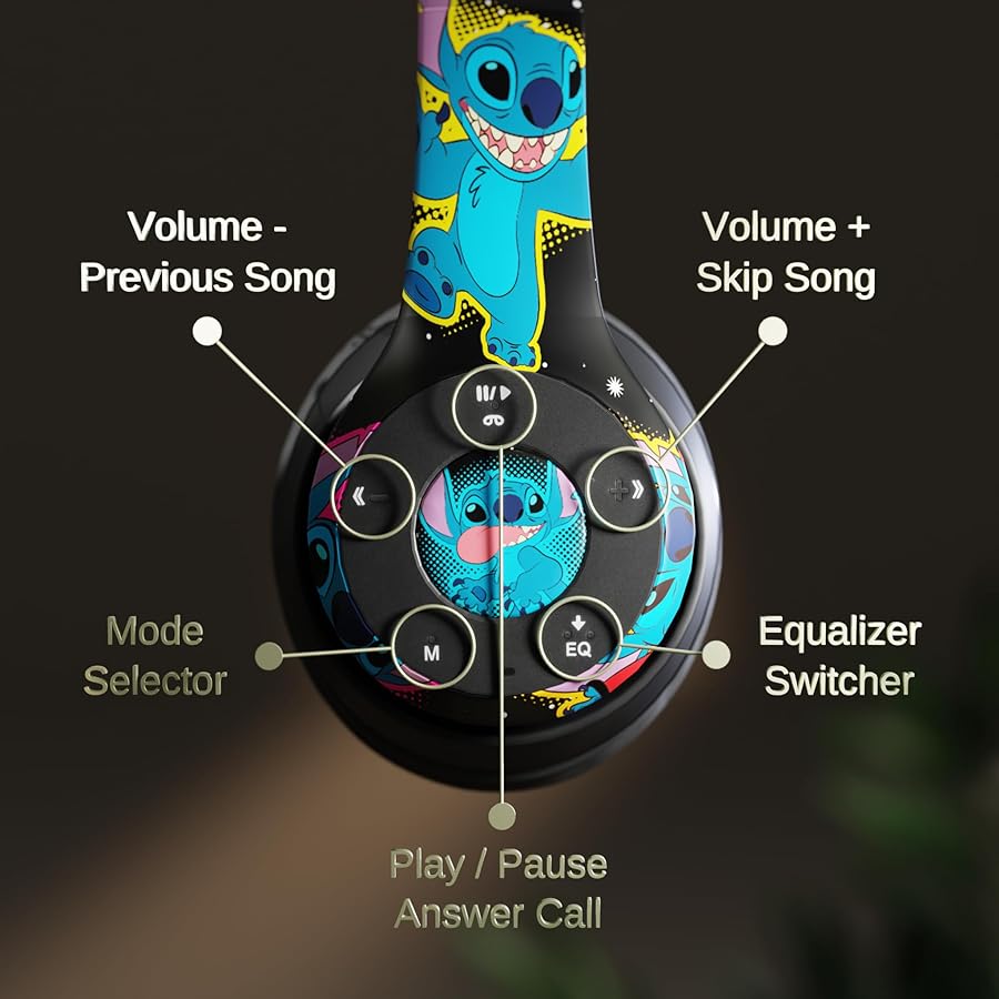 Disney Lilo & Stitch Galactic Bluetooth Headphones