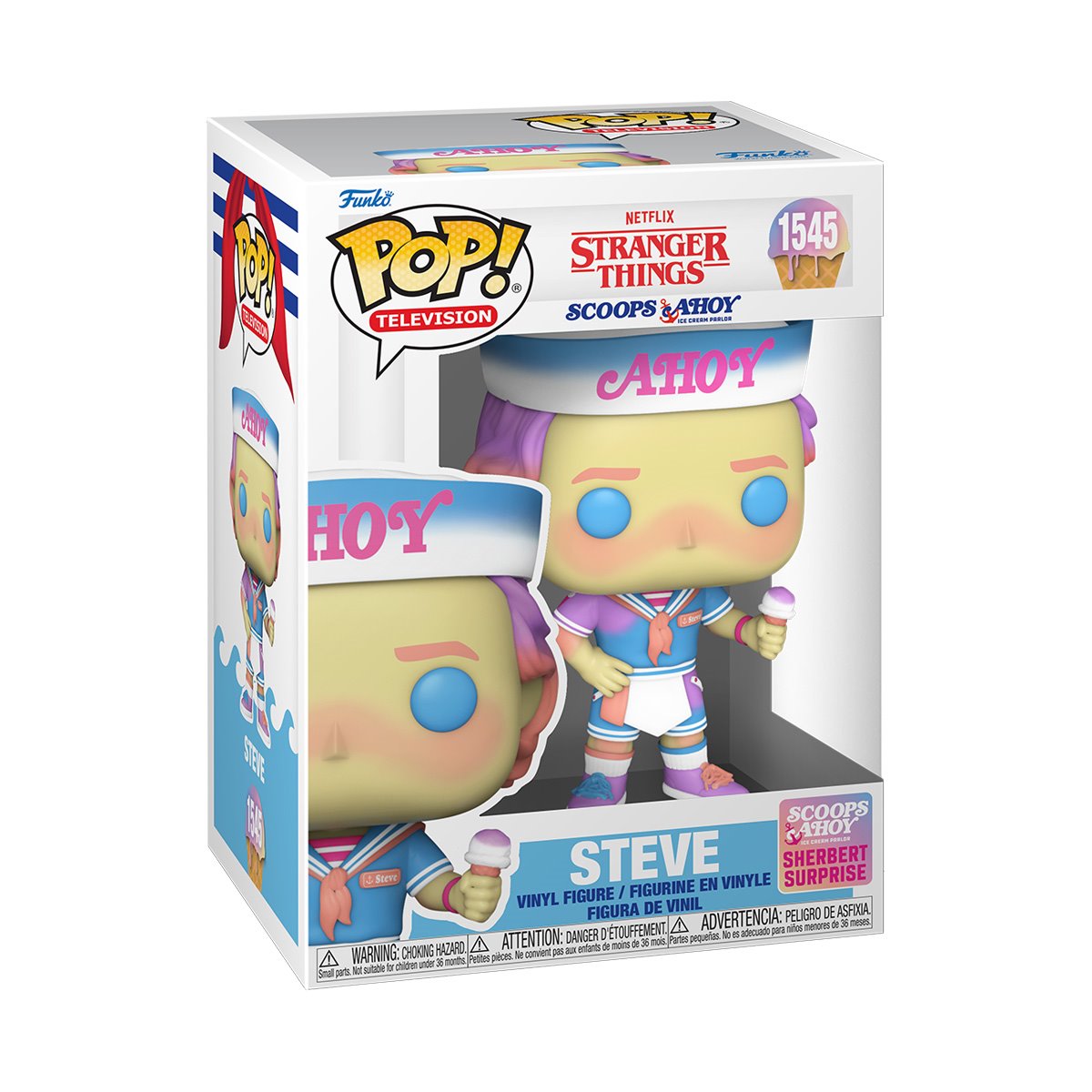 Funko Pop! Stranger Things Steve with Ice Cream (Scoops Ahoy) – FYE