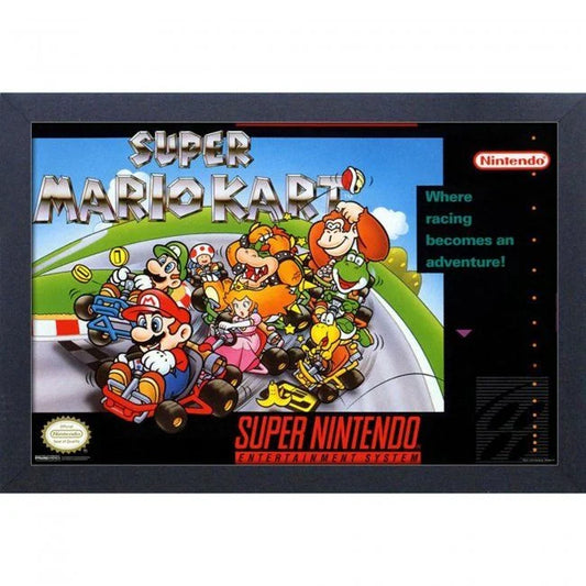 Super Mario Kart Cover 11" x 17" Framed Gel Coated Poster