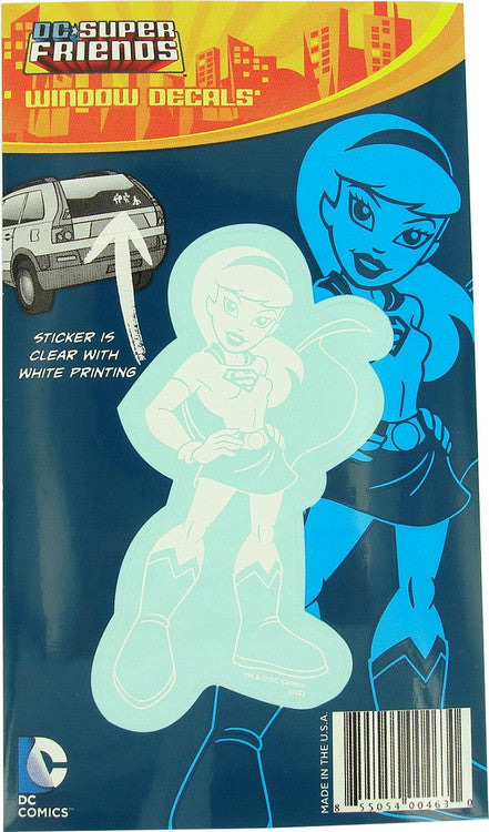Supergirl DC Super Friends Vinyl Decal Sticker in White