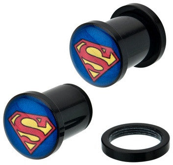 Superman Acrylic Plugs