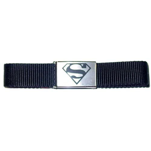 Superman Black Logo Mesh Belt