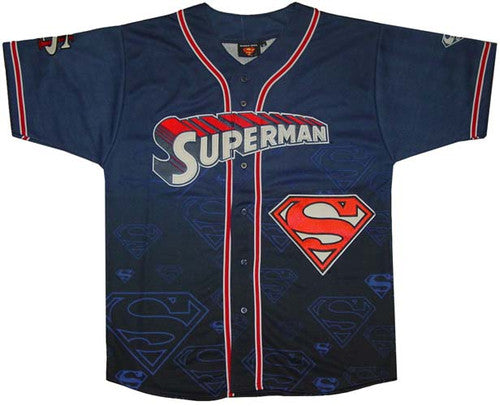 Superman Name Baseball Jersey Top