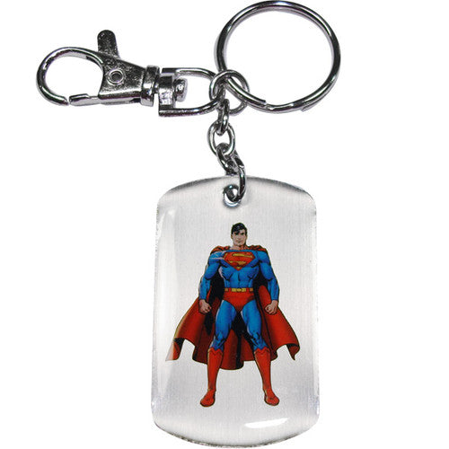 Superman Front Back Keychain in Red