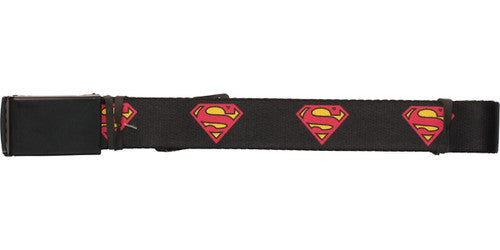 Superman Logo Black Mesh Belt
