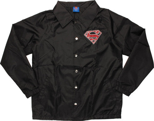 Superman Logo Coach Snap Jacket