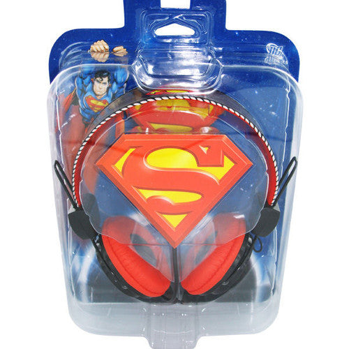 Superman Logo Headphones in Red