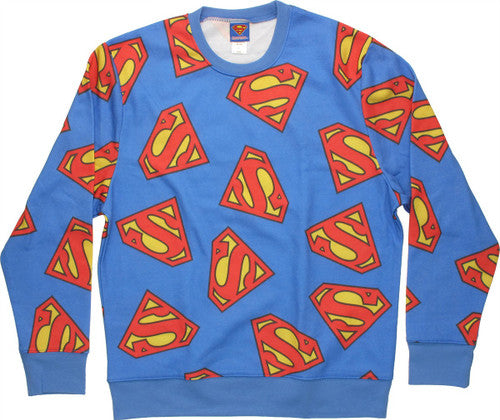 Superman Logo Jumble Sublimated SweaT-Shirt