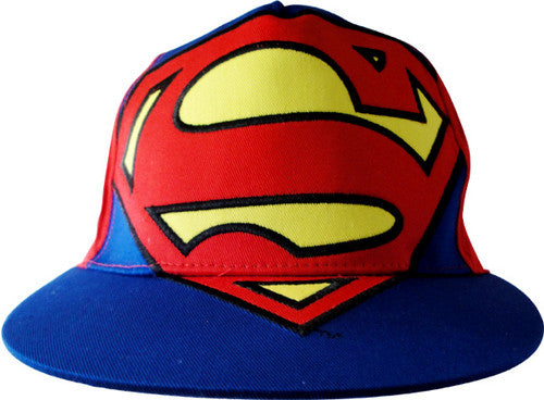 Superman Huge Logo Youth Hat in Red