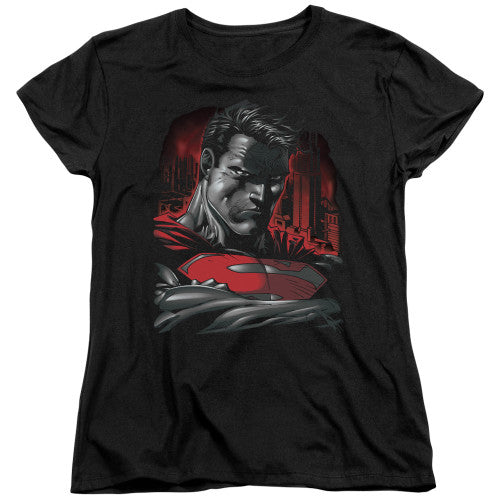 Superman Stare Ladies T-Shirt