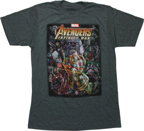 Avengers Infinity War Poster Heather T-Shirt