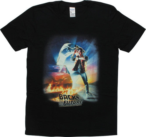 Back to the Future Theatrical Poster Black T-Shirt