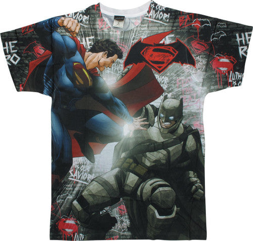 Batman v Superman Showdown Sublimated T-Shirt