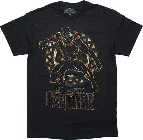 Black Panther Movie Symbol Attack Pose T-Shirt