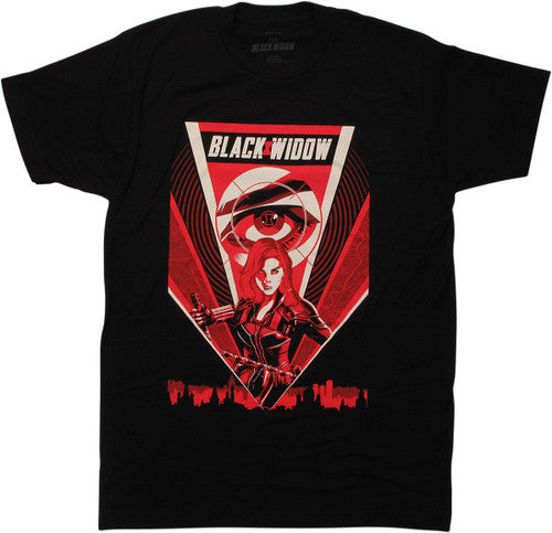 Black Widow Movie Combined Posters T-Shirt