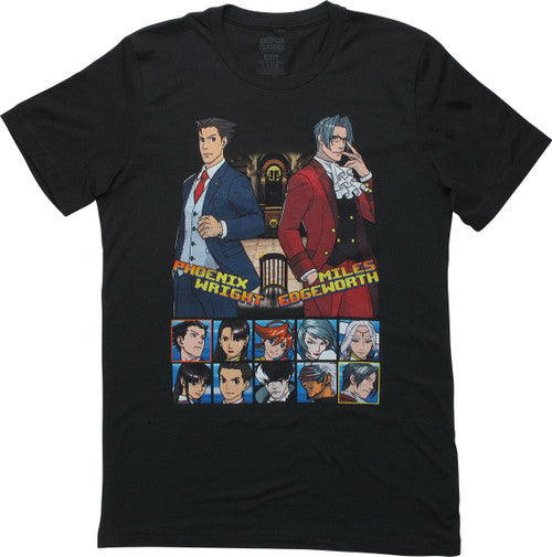 Capcom Ace Attorney Roster T-Shirt