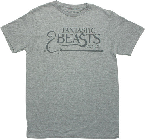 Fantastic Beasts Where to Find Them Gray T-Shirt