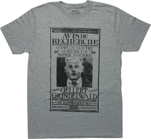 Fantastic Beasts Grindelwald Wanted Poster T-Shirt