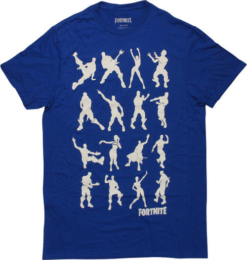 Fortnite Dance Silhouettes Blue T-Shirt