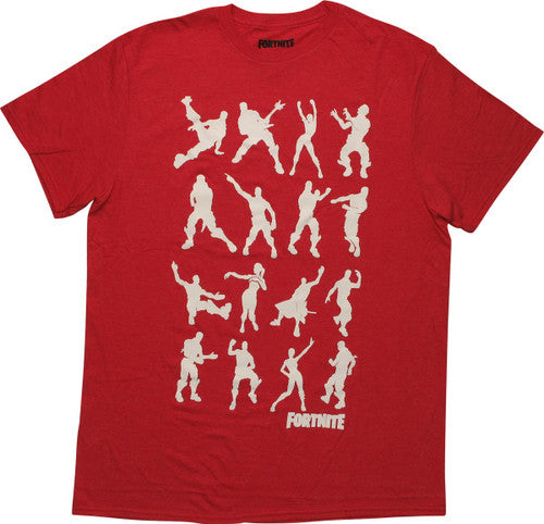 Fortnite Dance Silhouettes Red T-Shirt