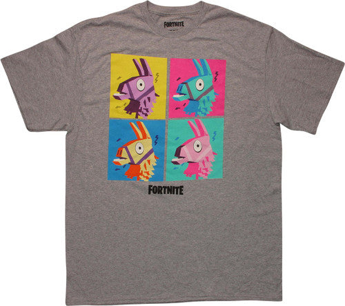 Fortnite Supply Llama Boxes Heather Gray T-Shirt