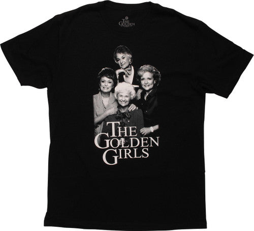 Golden Girls Cast Black and White T-Shirt