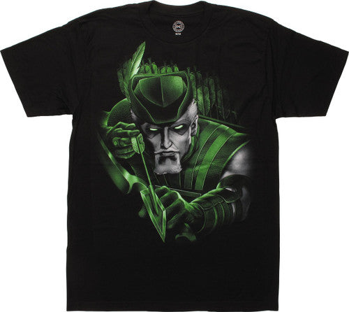 Green Arrow Airbrush Face T-Shirt