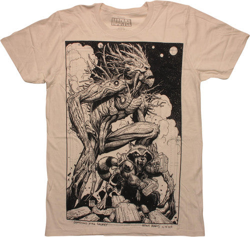 Guardians of the Galaxy Groot Rocket Adams T-Shirt