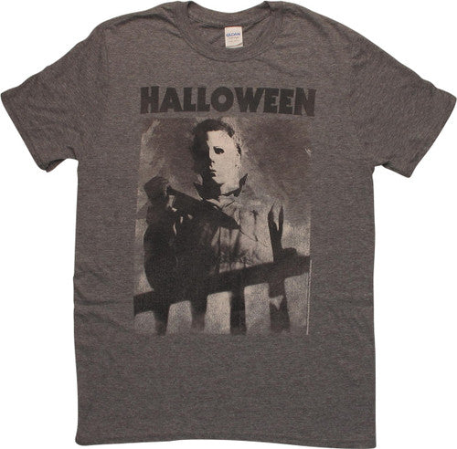 Halloween Michael Myers Poster Faded T-Shirt