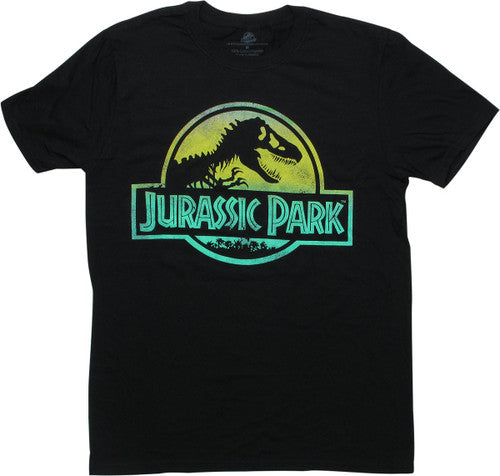 Jurassic Park Gradient Logo Black T-Shirt