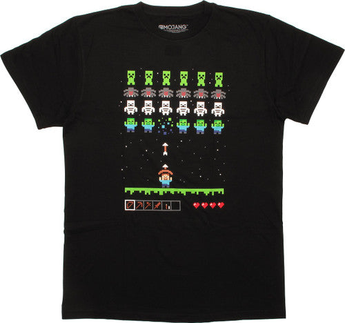 Minecraft Space Invaders T-Shirt