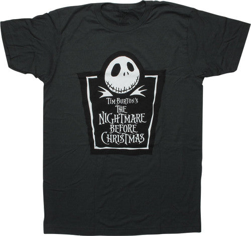 Nightmare Before Christmas Tombstone Logo T-Shirt