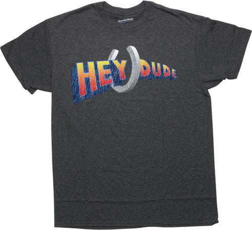 Nickelodeon Hey Dude Logo Heather Charcoal T-Shirt