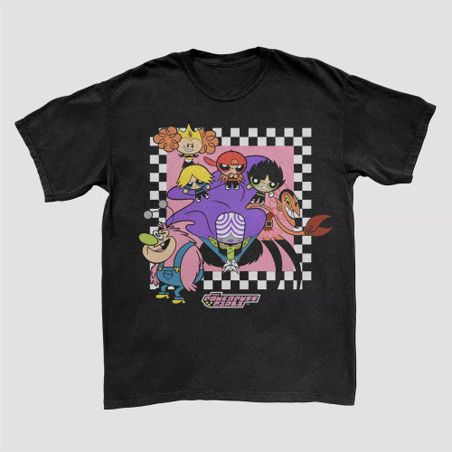 Powerpuff Girls Checker Panel T-Shirt