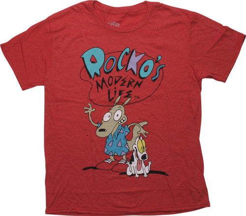 Rockos Modern Life Rocko and Spunky Red T-Shirt