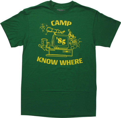 Stranger Things Camp Know Where 1985 Green T-Shirt