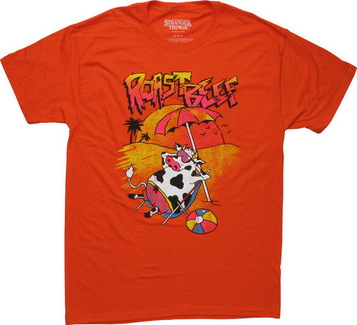 Stranger Things Dustin Roast Beef Orange T-Shirt