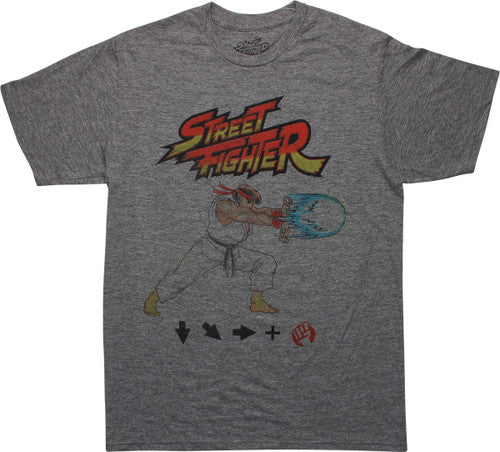 Street Fighter Ryu Hadouken Control Move T-Shirt