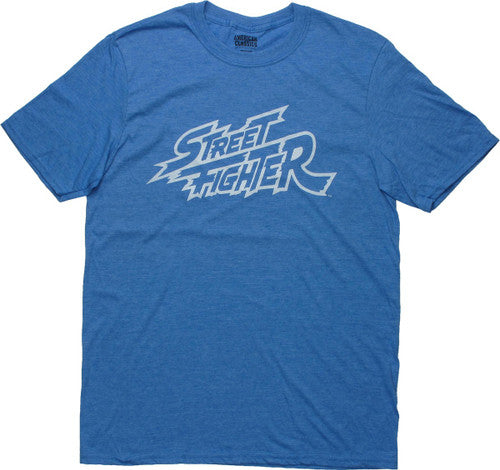 Street Fighter Vintage Logo Blue T-Shirt