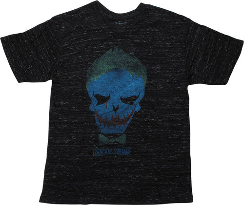 Suicide Squad Joker Skull Heathered Black T-Shirt