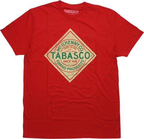 Tabasco Sauce Logo Distressed Red T-Shirt