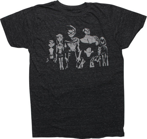 Teen Titans Group Heathered Charcoal T-Shirt
