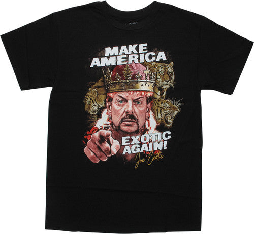 Tiger King Make America Exotic Again Black T-Shirt