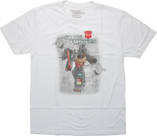 Transformers Autobot Grimlock White GTS T-Shirt