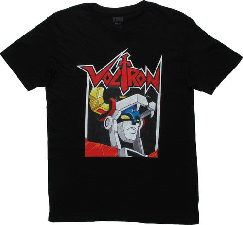 Voltron Face Box Logo Blk T-Shirt