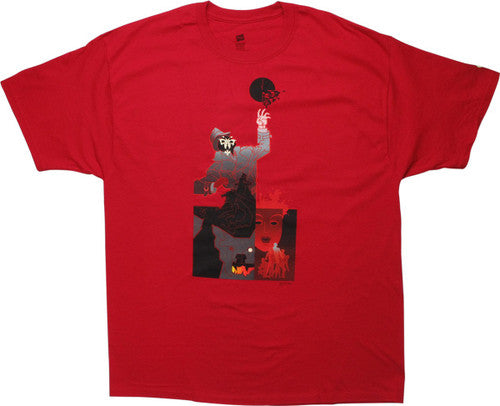 Watchmen Rorschach Split Red T-Shirt