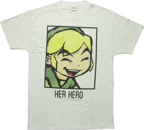 Zelda Link Her Hero White T-Shirt